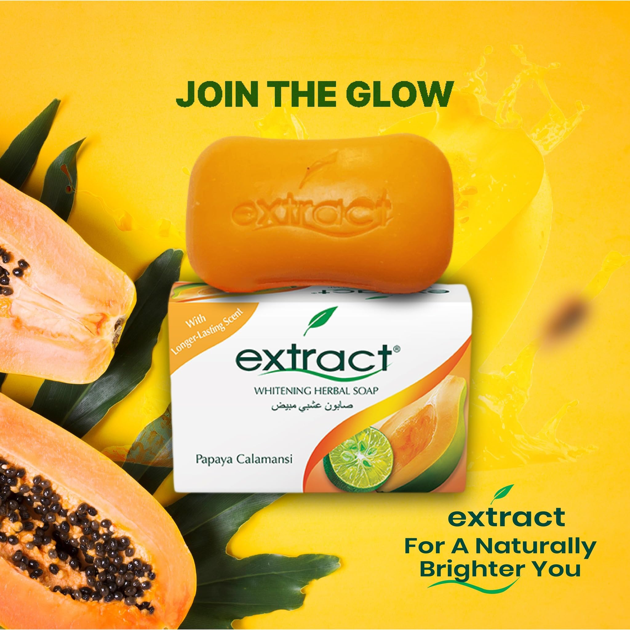Extract papaya calamansi whitening herbal soap 