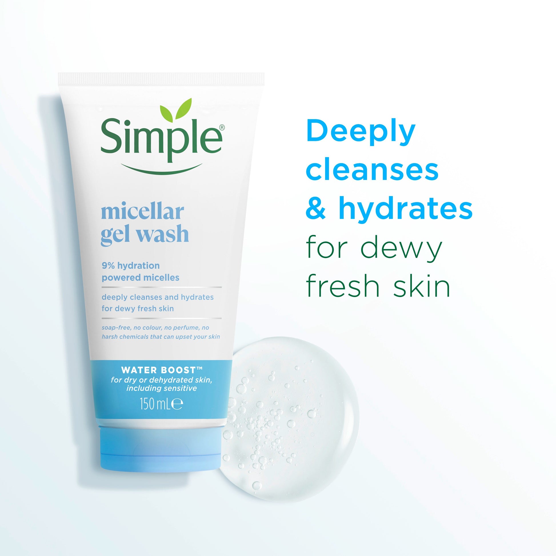 Simple micellar gel wash 