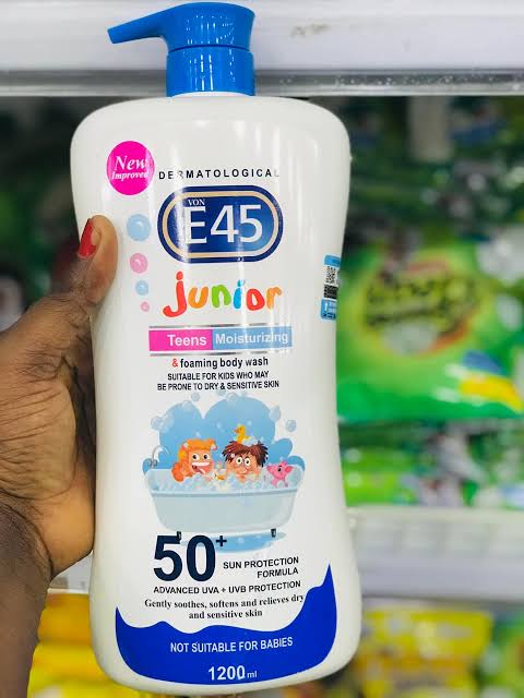 Von E45 junior teens foaming body wash
