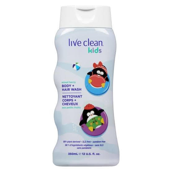 live clean kids body and hair wash 350ml