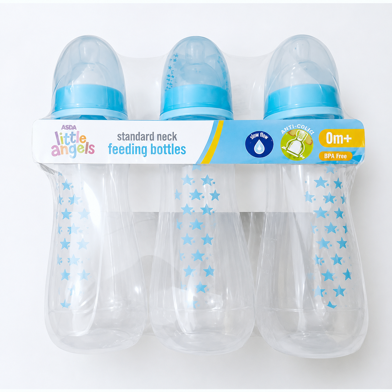Asda little angels standard neck feeding bottles 