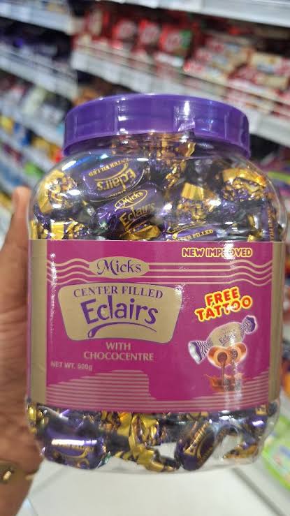 Micks center filled Eclairs with chocolate 