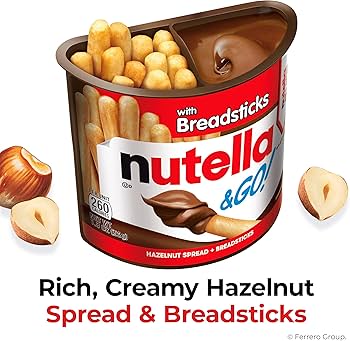 Nutella with bread sticks 