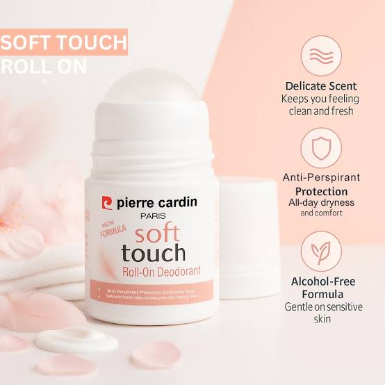 Pierre cardin Paris New formular Soft Touch Roll on Deodorant 