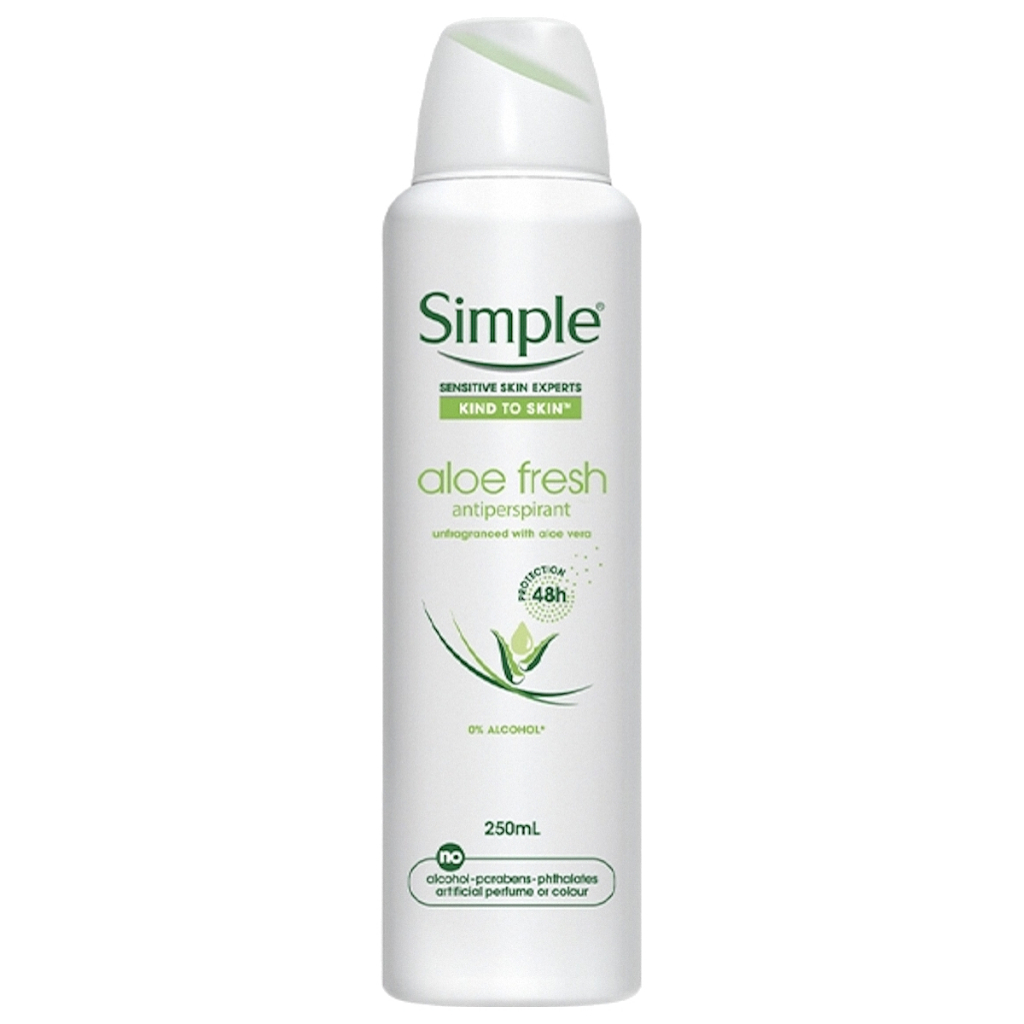 Simple Antiperspirant Aloe Fresh Spray 
