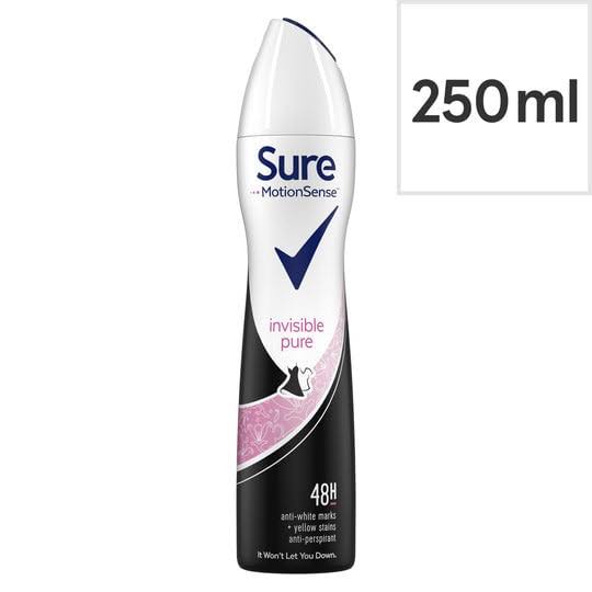 Sure Invisible Pure 48h Antiperspirant Spray for Women 