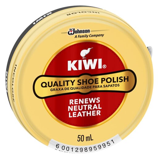 Kiwi Quality Shoe Polish Renews Neutral Leather 50ml
