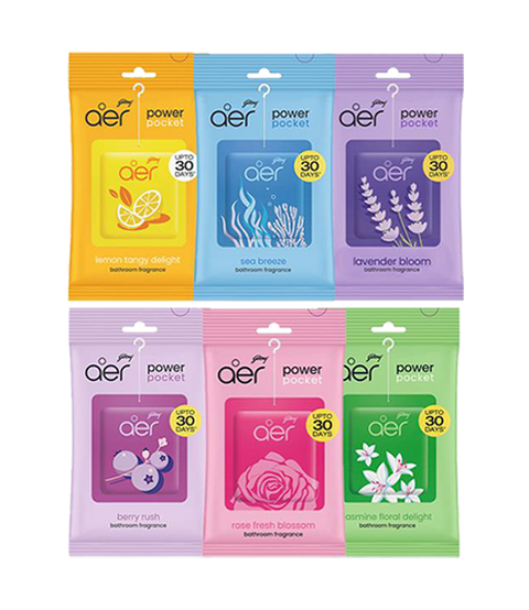 Aer Power Pocket Long Lasting Bathroom Air Freshener 