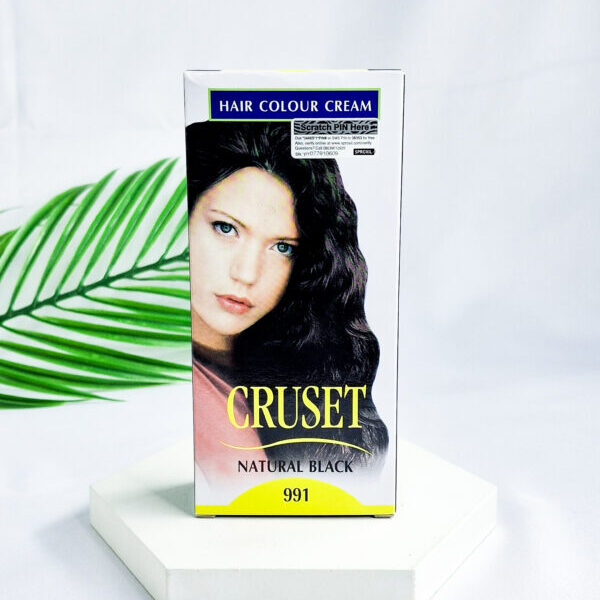 Cruset Natural Black Hair Color Cream 