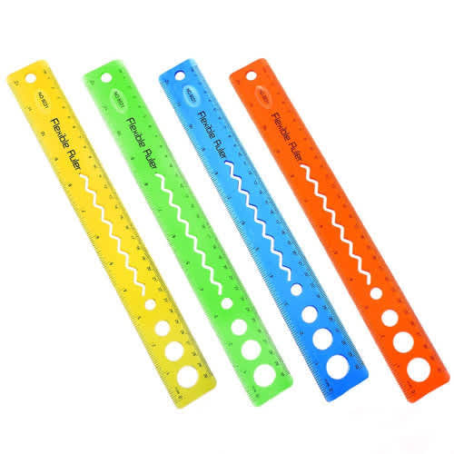 Flexible Ruler 30cm Long Set of 4 pieces 