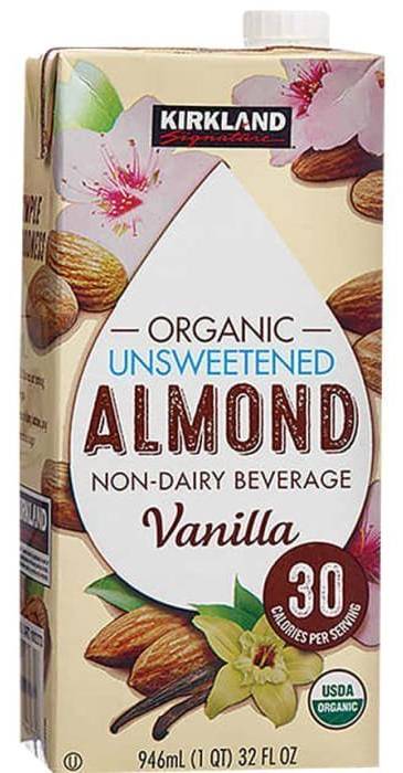 Kirkland Organic Unsweetened Almond Non Diary Beverage Vanilla 946ml