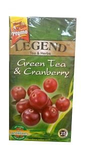 Legend Green Tea and Cranberry 50g x 25 Tea bags