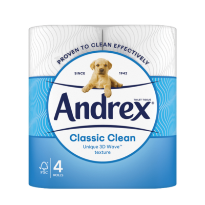 Andrex Classic Clean 4 Rolls 