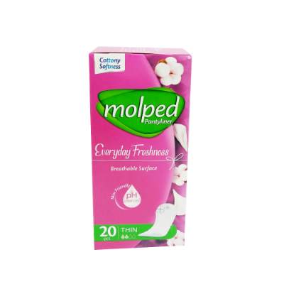 Molped Everyday Freshness Breathable Surface Pantyliner Thin x 20pcs 